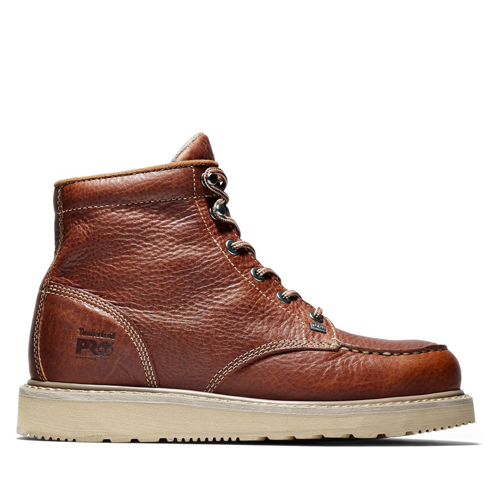 Botas de Trabajo Timberland Hombre Pro® Barstow Wedge Moc Soft Toe Marrones - Chile JMF-516408